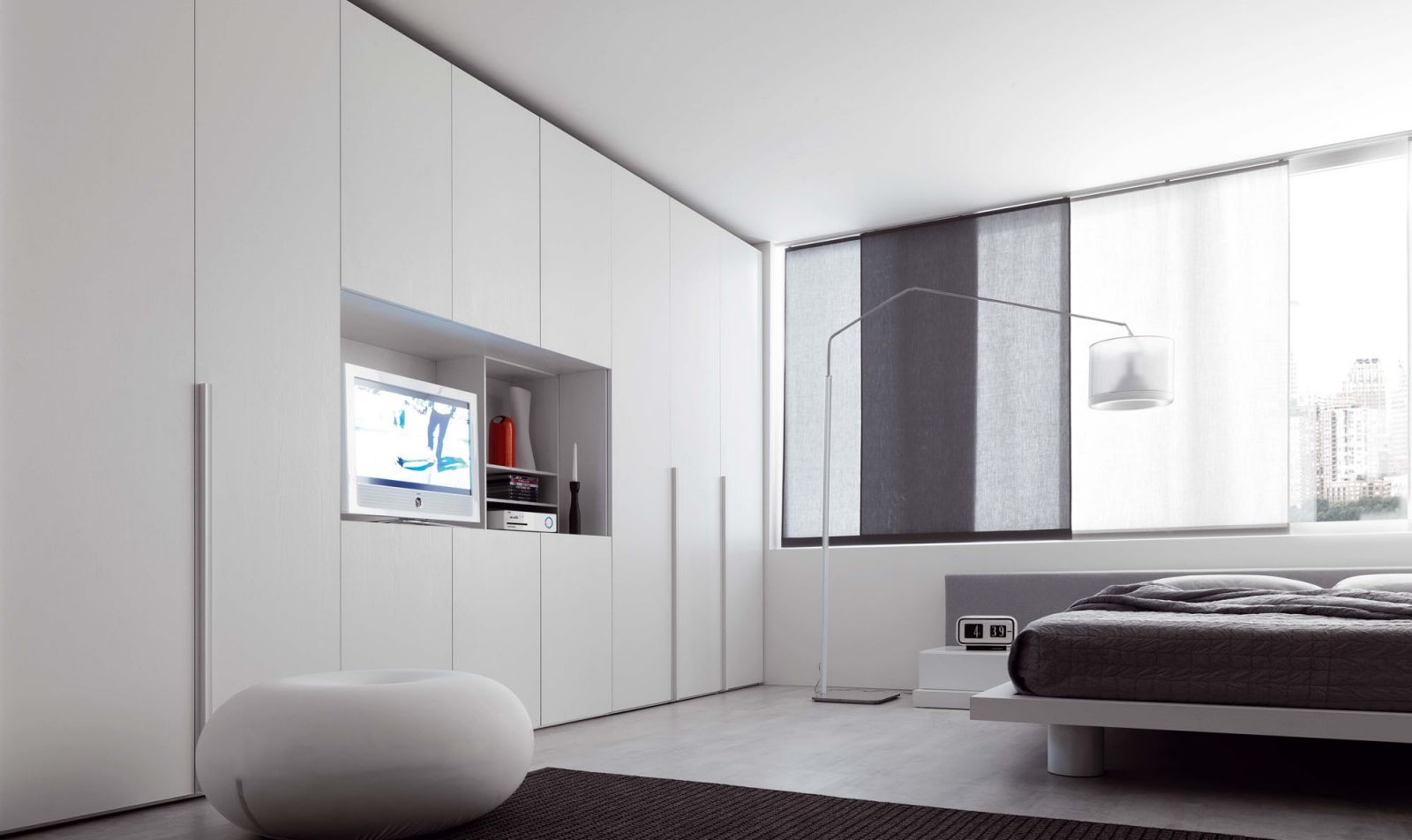 Letto a muro: letto mobile a scomparsa singolo con appendiabiti ...